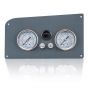 Fiat Ducato X244 Dubbele Manometerpaneel 2-weg systeem Ø 40 mm mat grijs met zwarte knop