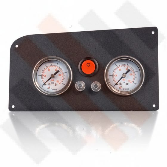 Manometer paneel Fiat Ducato X244 mat zwart met oranje knop